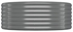 szürke porszórt acél kerti magaságyás 507x100x36 cm