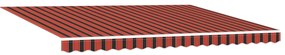 Automatikus Behúzható Napernyő LED-del Narancs és Barna 450x300 cm