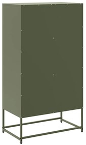 olívazöld acél magasszekrény 68,5 x 38,5 x 123,5 cm