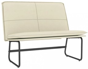 vidaXL krémszínű műbőr pad 100 x 75 x 76 cm