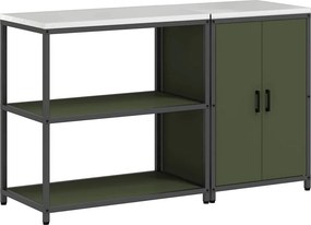 vidaXL Konyhai Tároló Készlet 2 pcs Olajzöld Hidegen hengerelt acél