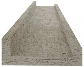 4 db betonszürke fali polc 60 x 9 x 3 cm