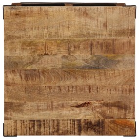 tömör mangófa dohányzóasztal fiókokkal 50 x 50 x 40 cm