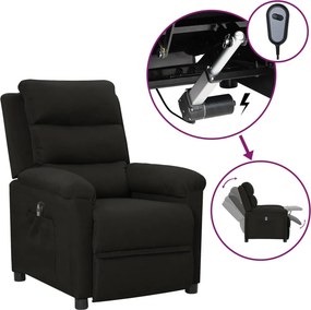 vidaXL fekete szövet elektromos dönthető fotel