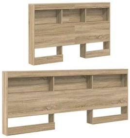 Tároló fejtámla polcokkal tárolóval sonoma tölgy 120 cm Faanyag