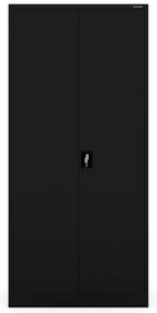 Fém iratszekrény JAN H, 900 x 1950 x 400 mm, fekete