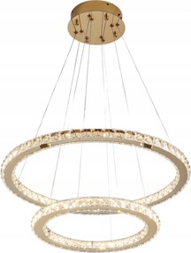 Függő mennyezeti lámpa arany kristály csillogás nappali Led távirányító