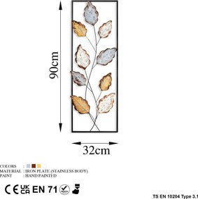 Fagus fém fali dekoráció, 32×90 cm – TR930DYU1205