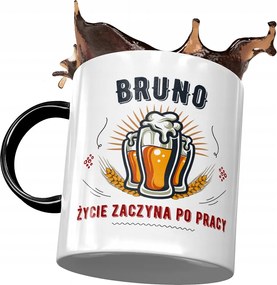 Fekete Bögre Bruno Férj Kolléga Ajándék Nyomtatott Fotóval