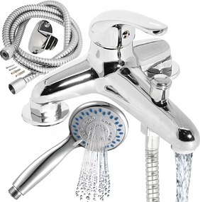 Kádtöltő Csaptelep Álló Sárgaréz Fülhallgató Tömlő Tartó 145MM Ezüst