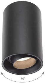 Spotlámpa CHLOE 1xGU10/50W/230V fekete