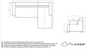 Bézs sarokkanapé (jobb oldali) Flex Felix – Miuform