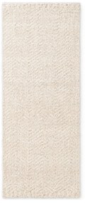 Krémszínű-elefántcsont színű kézi szövésű gyapjúkeverék futószőnyeg 80x200 cm Majoli – Elle Decoration