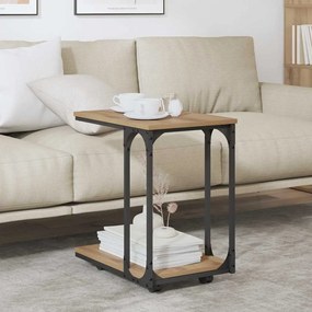 Oldal asztal polcokkal Artisan tölgy 50 x 35 x 55.5 cm Faanyag