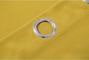 Sárga OXFORD függöny 140x250 cm Felfüggesztés: Fém gyűrűk