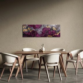 Kép - Texturáló absztrakció (órával) (90x30 cm)