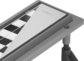 Mexen Flat Abs Flat ABS 2 az 1-ben lineáris vízelvezető 60 cm, inox - 1069060