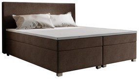Franciaágy Boxspring 140 cm Simon (sötétbarna) (matraccal, tárolóhely nélkül). 1047330