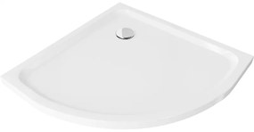Mexen Flat félköríves slim 70 x 70 cm, fehér, krómozott szifon - 41107070
