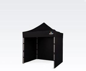 Exkluzív megoldás az Ön marketingjéhez: Rendezvénysátor 2x2 m – Erőfeszítés nélkül, maximális hatással! - plusz 3 oldalfal - Fekete