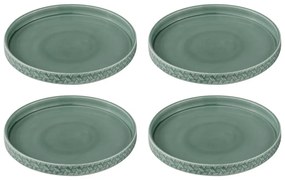 Türkiz porcelán desszertes tányér készlet 4 db-os ø 20 cm Heath Jade – Ladelle