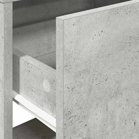 2 db betonszürke éjjeliszekrény fiókkal 51 x 31 x 47 cm