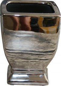 Virágcserép kerámia fedél pohár váza silver