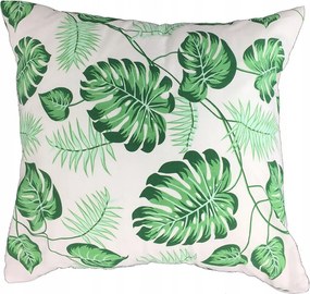 Fakéreg párnahuzat 40x40 levelek zöld Monstera pálmaágak