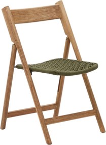 Zöld-natúr színű tömörfa kerti szék Dandara – Kave Home