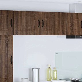 Fali konyhaszekrény 2 pcs Barna Tölgy 50 x 31 x 40 cm Faanyag