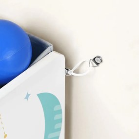 Játéktároló polc, MDF, többszínű, AUR-E1033 WT