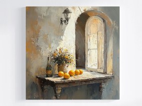 Vászonkép Canvas Építészet Dél Ablak Bor Narancs 80x80