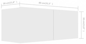 vidaXL 7 részes fehér szerelt fa TV-szekrényszett