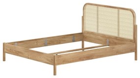Natúr színű tölgyfa franciaágy ágyrács nélkül 160x200 cm Olive Rotan – Vipack