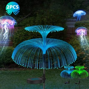 2DB Napelemes Kerti Lámpa Rgb Led Medúza Szett Napelemes Lámpa Szett