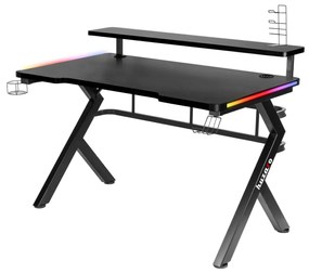 Zondo PC asztal Hyperion 5.0 (fekete + többszínű) (LED világítással). 1087511