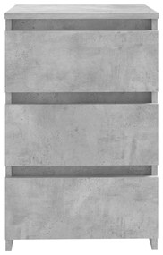 Betonszürke szerelt fa éjjeliszekrény 40 x 35 x 62,5 cm