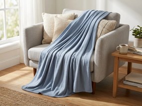 Fleece takaró FLEORA, szürkéskék Méret: 150 x 200 cm