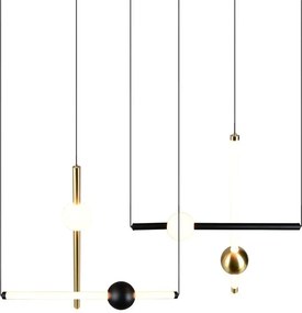 Fekete-aranyszínű LED dimmelhető függőlámpa Melita – Trio