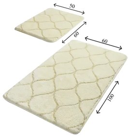 SZETT 2x INFINITY fürdőszobai szőnyeg 60x100 cm bézs