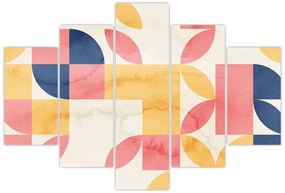 Kép - Absztrakció retro mintákkal (150x105 cm)