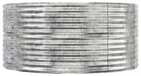 ezüstszínű porszórt acél kerti magaságyás 447 x 140 x 68 cm