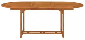 tömör eukaliptuszfa kerti asztal 200 x 100 x 75 cm