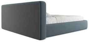 Kék kárpitozott ágyneműtartós franciaágy ágyráccsal 180x200 cm Kiana – Makamii