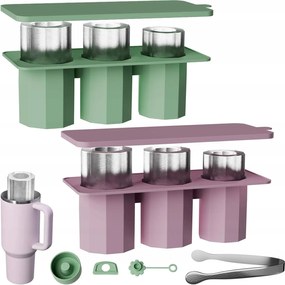 2 Szilikon Jégformák Nagy Kockákhoz Thermo Bögre