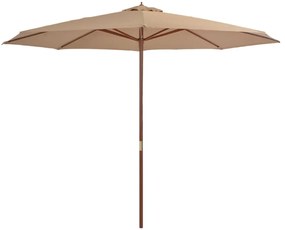 tópszínű kültéri napernyő farúddal 350 cm