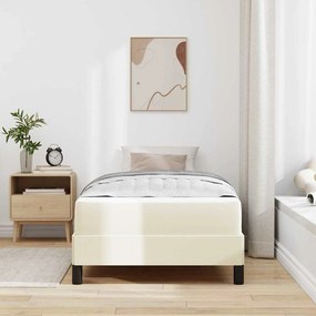 Ágy matracmal Krém 100 x 200 cm Műbőr