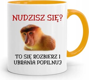 Sárga Bögre Janusz Unatkozol? Ajándék fényképes nyomattal