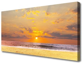 Vászonkép Sea Beach Sun Landscape 140x70 cm