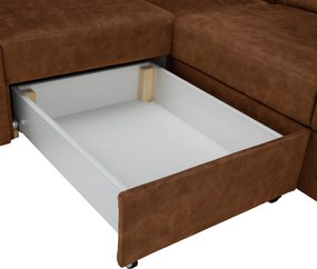 Ülőgarnitúra, barna, balos, MALAGA